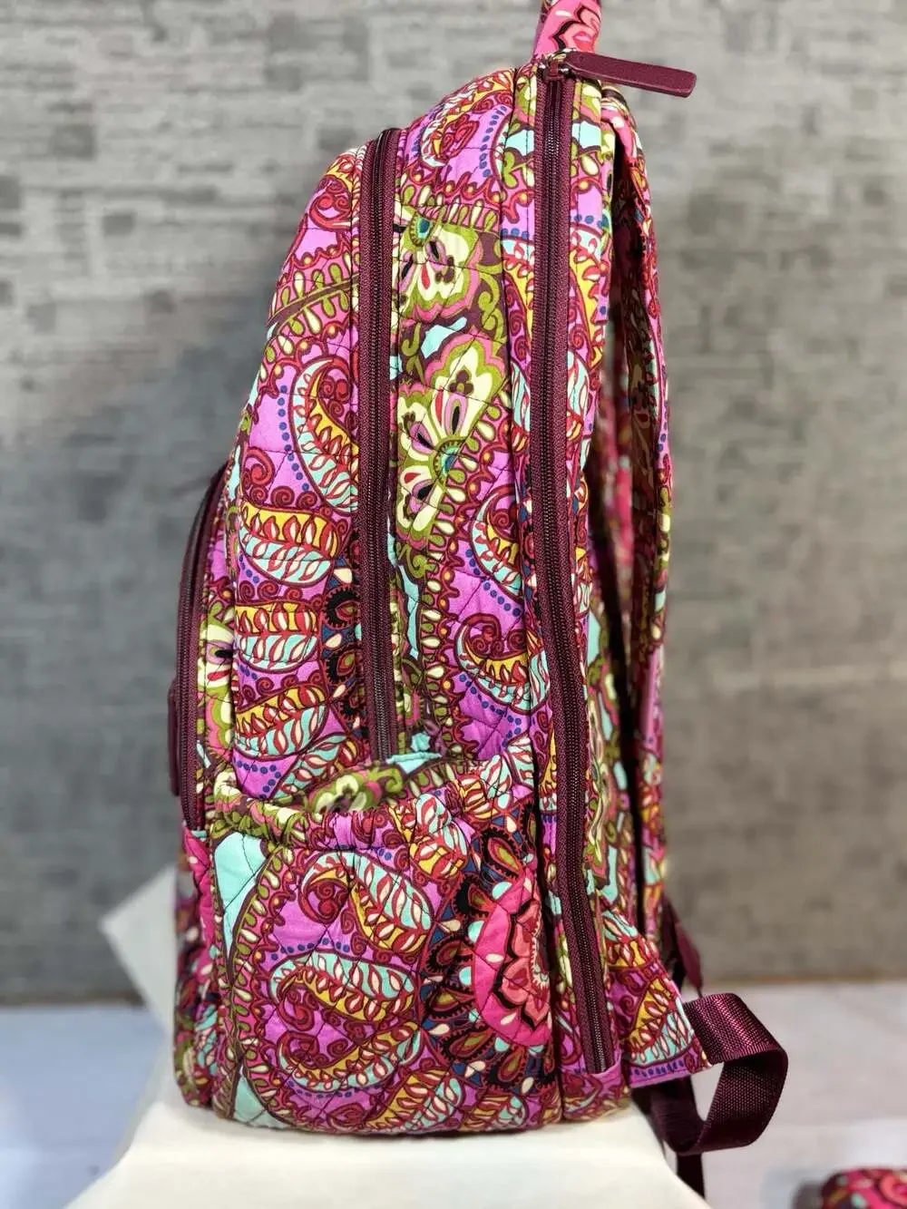 Vera Bradley 2pc Essential Quilted Backpack and wallet in Resort Medallion